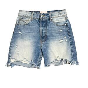 Revice (Revolve) 90s Cutoff High Waisted Jean Shorts Distressed Raw Hem Size 27